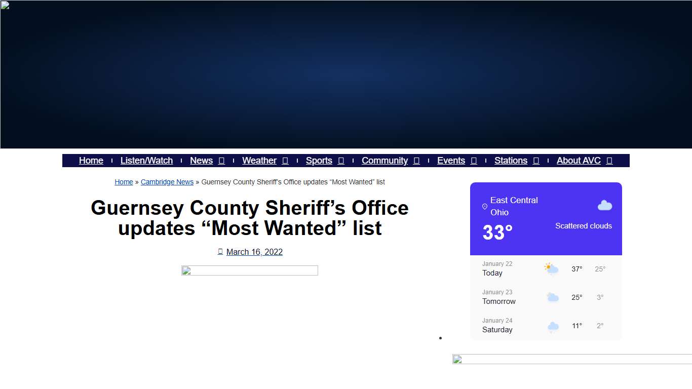 Guernsey County Sheriff's Office updates "Most Wanted" list - YourRadioPlace.com - A Service of AVC Communications